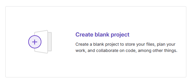 Create a blank repository