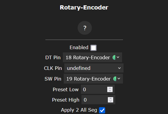 Disable the Rotary-Encoder plugin and set the CLK pin to undefined